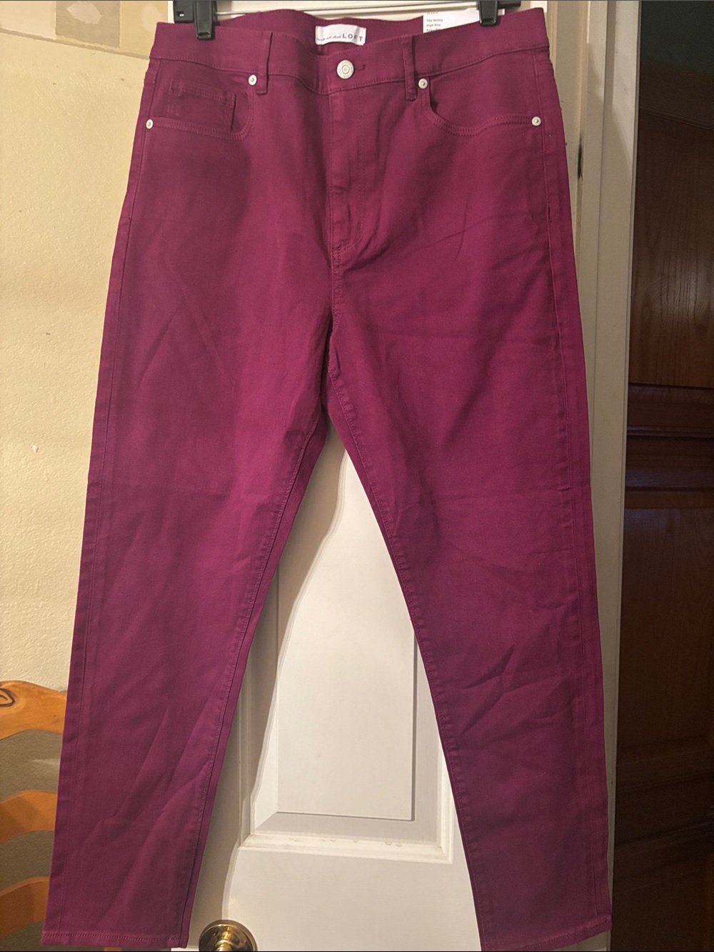LOFT Women’s Skinny Jeans in Berry Plum
